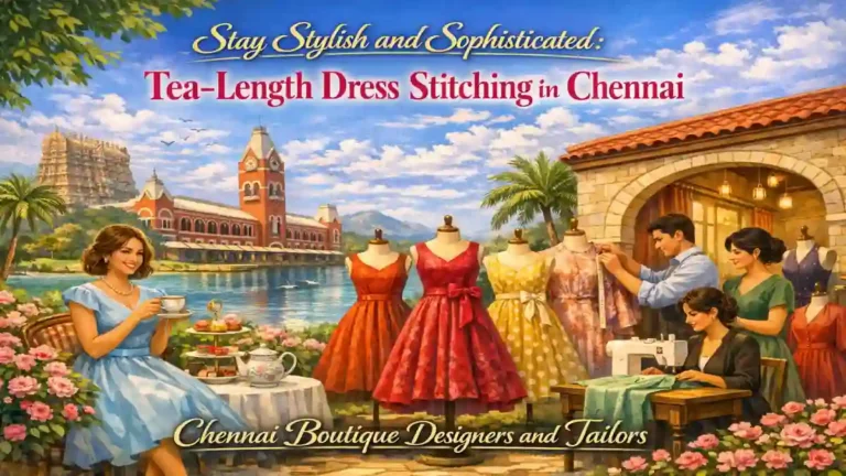 Stay Stylish and Sophisticated: Tea-Length Dress Stitching in Chennai