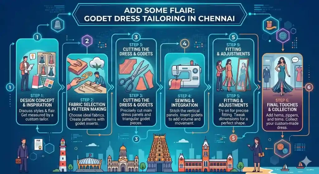 Add Some Flair: Godet Dress Tailoring in Chennai