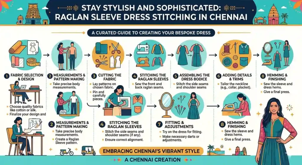 Stay Stylish and Sophisticated: Raglan Sleeve Dress Stitching in Chennai