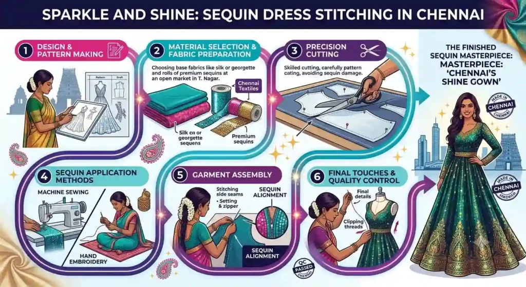 Sparkle and Shine: Sequin Dress Stitching in Chennai