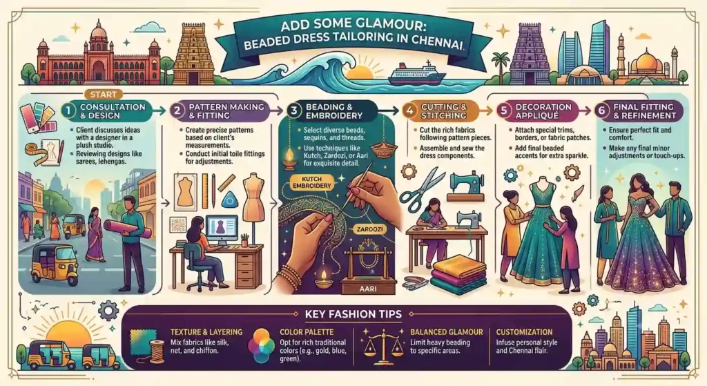 Add Some Glamour: Beaded Dress Tailoring in Chennai