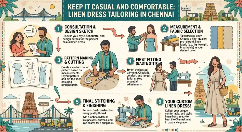 Keep It Casual and Comfortable: Linen Dress Tailoring in Chennai