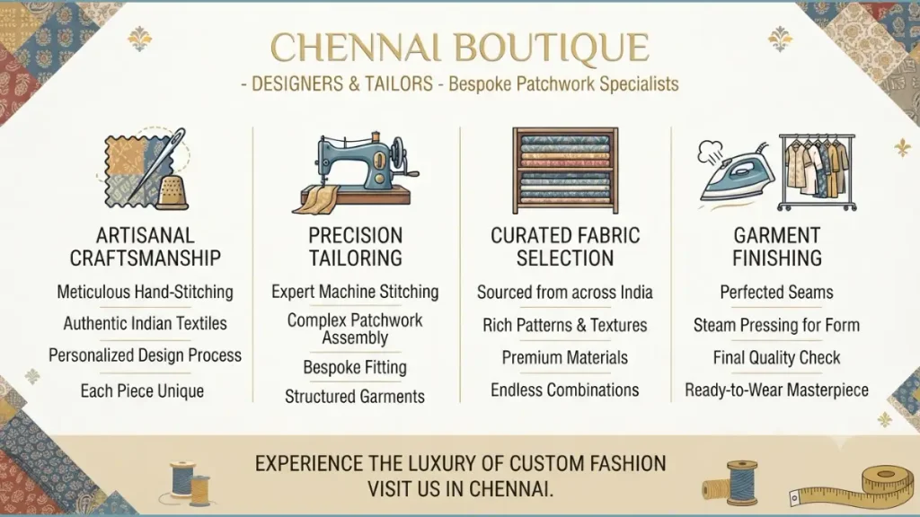 Stay Chic and Boho_ Patchwork Dress Tailoring in Chennai - infographic image
